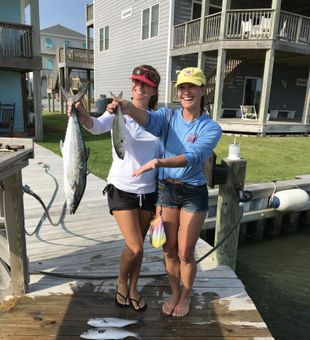Enjoying productive waters on a fishing trip out of Atlantic Beach, NC.