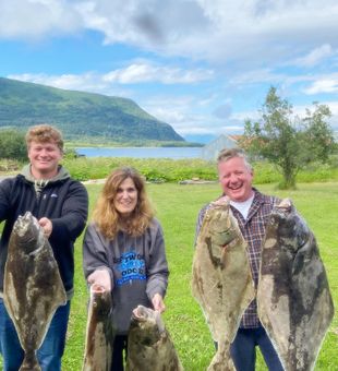 Team family, taking on the fish!