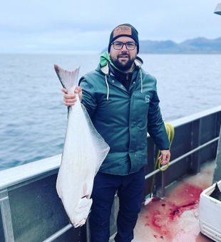 Proud halibut catch offshore!