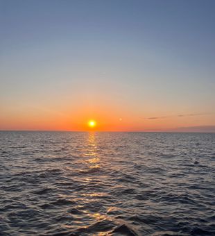 Golden hour fishing waters off East Dennis MA.