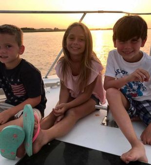 Kids enjoying an inshore fishing trip