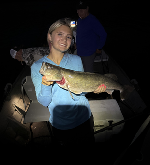 Nice walleye on light tackle using jigging and trolling techniques!