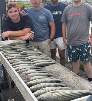 Epic striped bass haul from Kingston OK waters!