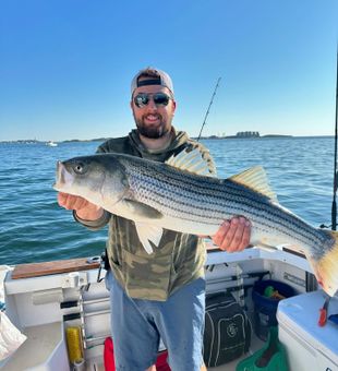 Fired up on this Boston fishing charter!