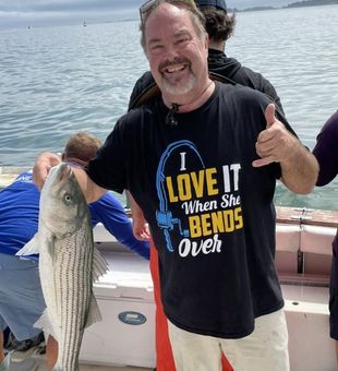 Cape Cod striper bass trip – hook powerful striped bass in Massachusetts waters.