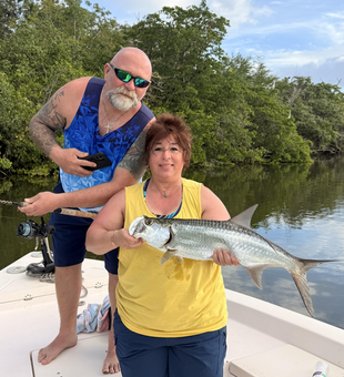 Monster Puerto Rico tarpon brought to the boat!