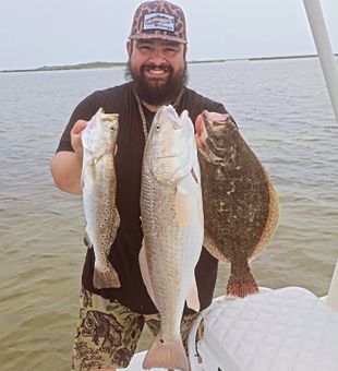 Impressive redfish, trout, and flounder catch