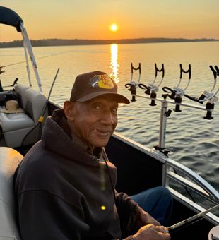 Fishing Patiently under the Sunset -  Lake Martin, AL.