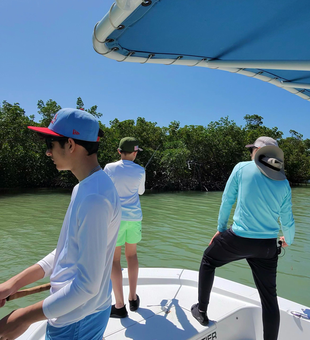 Enjoying a relaxing day on the water.