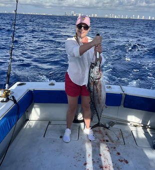 A big catch of a feisty Little Tunny fish in West Palm Beach, FL!