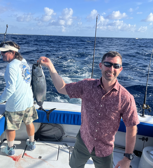 Hooked a feisty little tunny off the Florida coast!