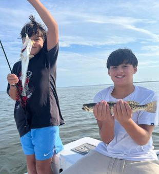 Family fishing Mosquito Lagoon New Smyrna Beach