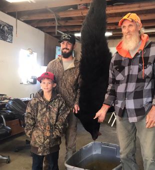 Braydon’s first bear 152lbs taken in Creswell, NC