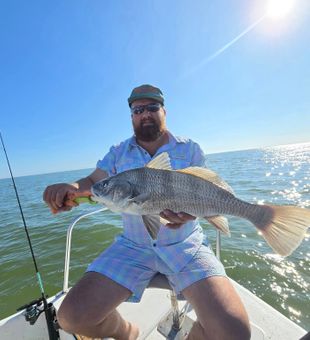 Hard-fighting Black Drum on a sunny day