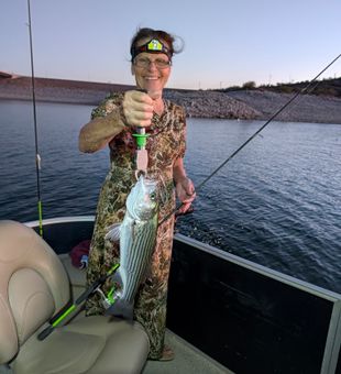 Nice Morristown striped bass on the boat!