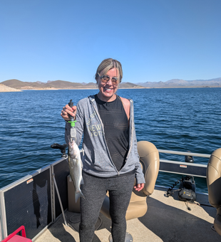 Peaceful day on the water, a few keepers in the livewell.