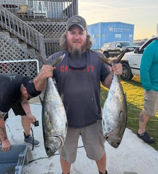 Double blackfin tuna success in Sneads Ferry!