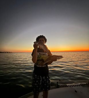 Trout on a Sunset - Mobile Bay, AL.