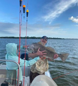 Galveston Fishing Charter Black Drum Catch! 