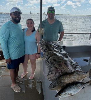 Mixed bag of speckled trout and sheepshead from Port Arthur!