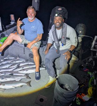 An impressive haul of salmon after a productive trip on the water.