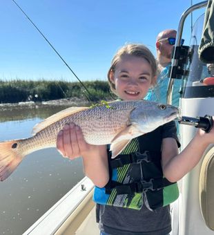 Little Angler with her Red fish catch -  Midway, GA.