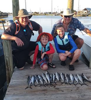 Kids first fishing success trip