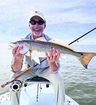 Beautiful Redfish caught fly fishing Mississippi