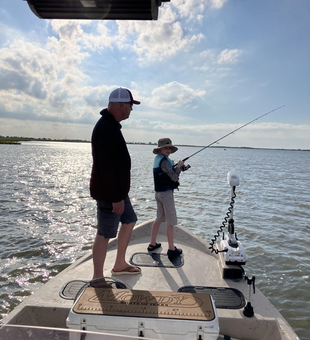 Light tackle drift fishing adventure on Matagorda Bay waters.