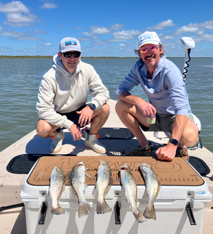 Five beautiful speckled trout from Matagorda Bay!