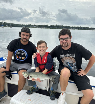 Happy crew with a nice Bluefish catch.