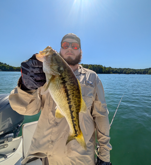 Light tackle action for Spotted Bass in Gainesville's clear waters!
