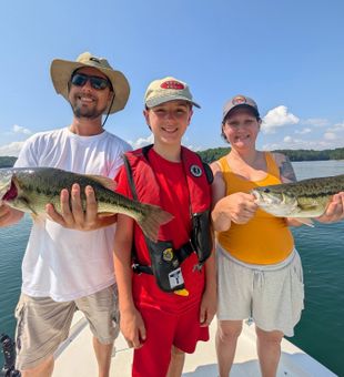 Double spotted bass action in Gainesville GA!