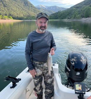Idaho angler with a trophy trout