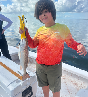 Nice redfish on light tackle today! Deep sea jigging pays off.