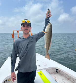 Caught a feisty redfish on a day of deep sea jigging in South Padre Island!