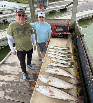 South Padre Island redfish success on the dock!