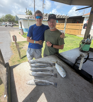 Fresh South Padre speckled trout and crevalle jack!