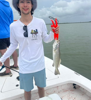 Reeled in a feisty Spotted Weakfish at Pompano Park with some deep sea jigging skills!