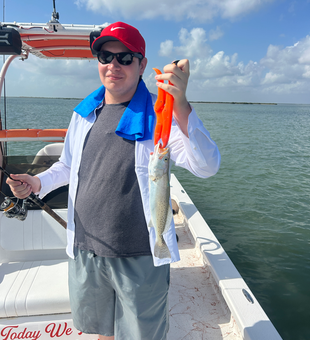 Deep sea jigging pays off with a Spotted Weakfish at South Padre Island!