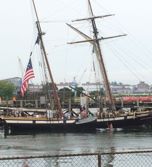 Tall ships in Portsmouth Harbor a  yearly event