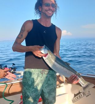 Working the water and enjoying every minute