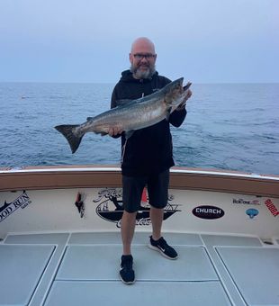 Beautiful Chinook salmon caught in Muskegon MI waters!