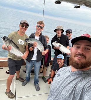 Sunrise over Muskegon, rods ready