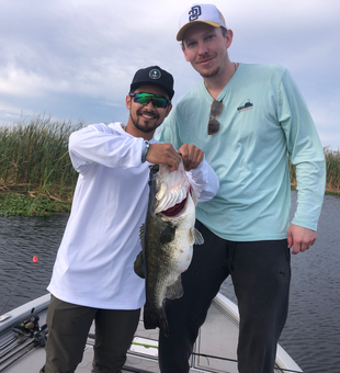 "Caught a big one out on the water!"