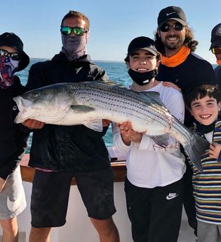 Striped bass on deck!