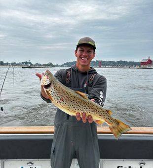 Reeling in the big one with Captain Brady