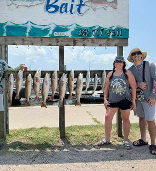 Tight lines and Redfish in Aransas Pass.