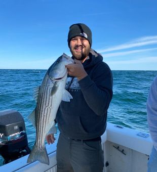 Happy fisherman