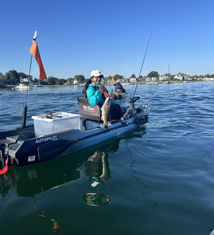 Great day on the water with light tackle in Newport! Clear conditions made for perfect fishing.
